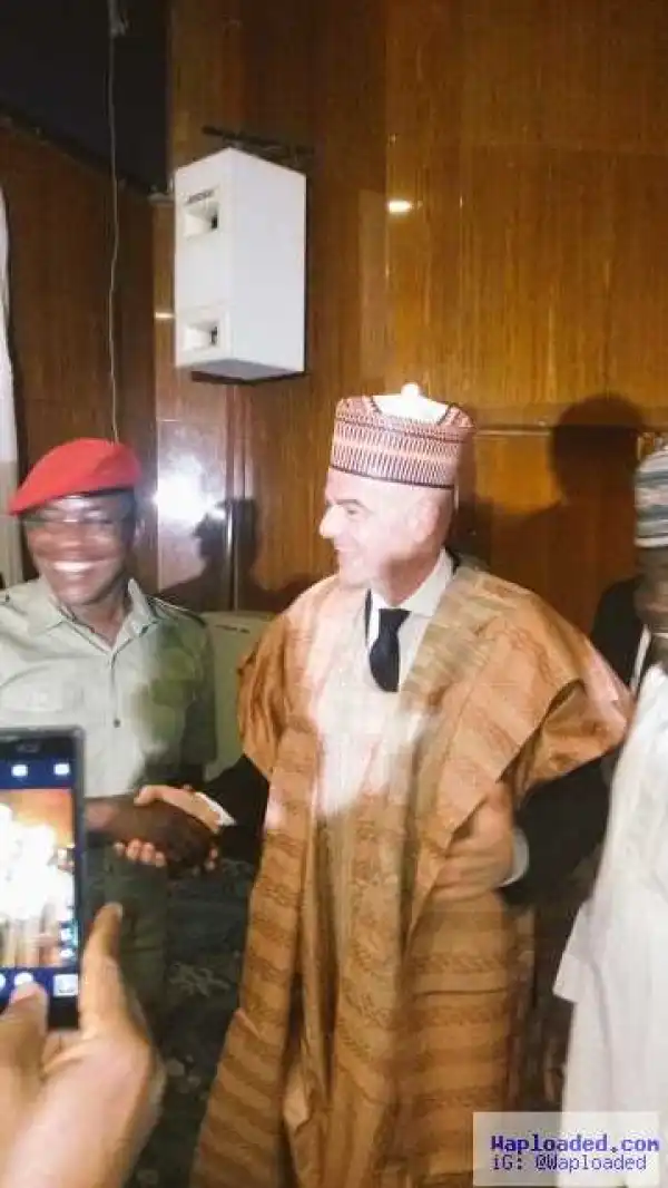 FIFA President rocks traditional Babariga with tie (photos)